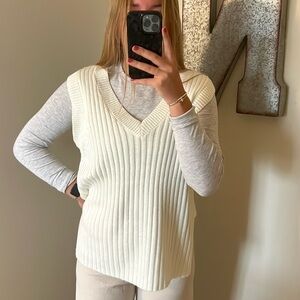 Cream/White Sweater Vest